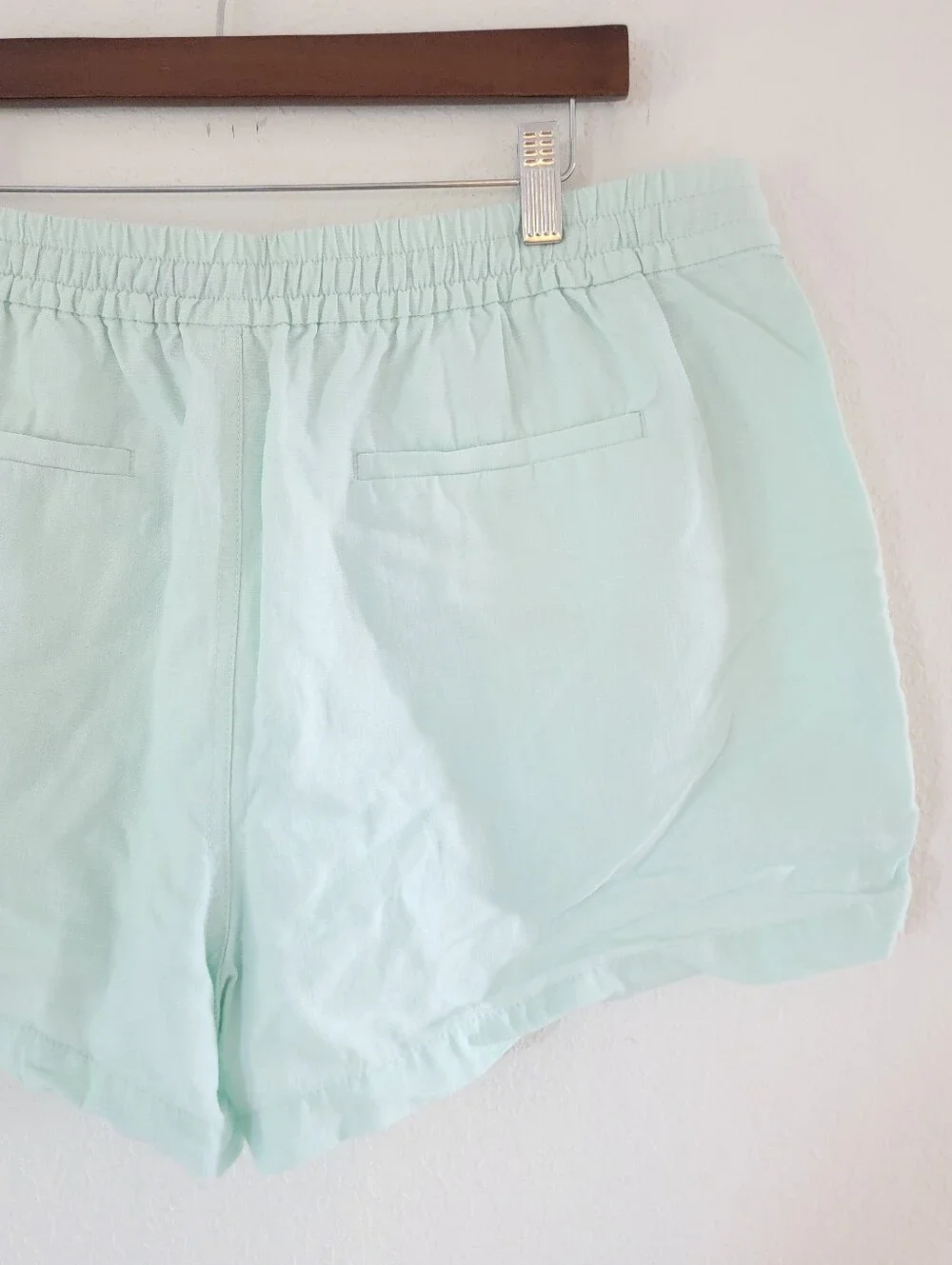 J. CREW Seaside Short In Linen Blend Aqua L.
